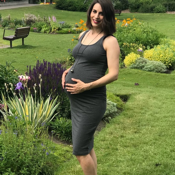 Maternity Body Tank Dress Small - Grey - Picture 2 of 3